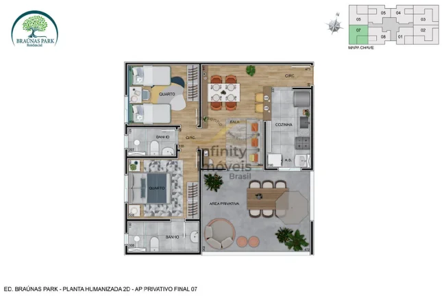 Imagem RESIDENCIALBRAUNAS PARK - Apartamento à venda no bairro Braúnas - Contagem/MG