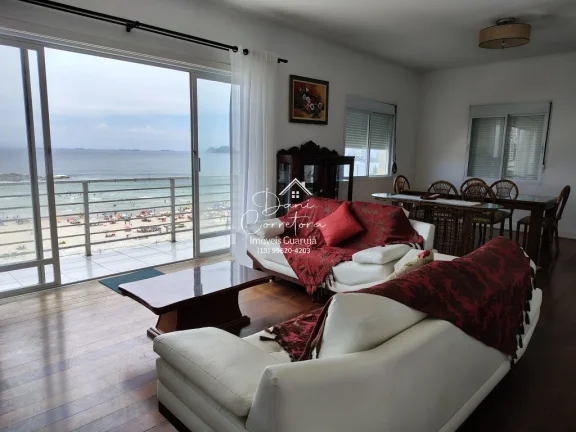 Imagem Apartamento à venda em Guarujá-SP: 3 quartos, 1 suíte, 2 salas, 3 banheiros, 2 vagas de garagem, 209m² - Bairro Pitangueiras!