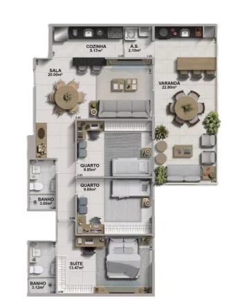 Imagem Aveiro - Apartamento à venda no bairro Recreio dos Bandeirantes - Rio de Janeiro/RJ