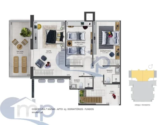 Imagem Apartamento á venda com 2 dormitórios no Predial em Torres/RS