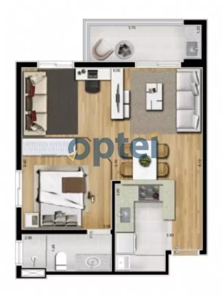 Imagem APARTAMENTO COM 2 DORMITÓRIOS À VENDA, 1 VAGA 50 M² LAZER COMPLETO NO CONDOMINIO MARCO ZERO HOME - JARDIM DO MAR - SÃO BERNARDO DO CAMPO/SP
