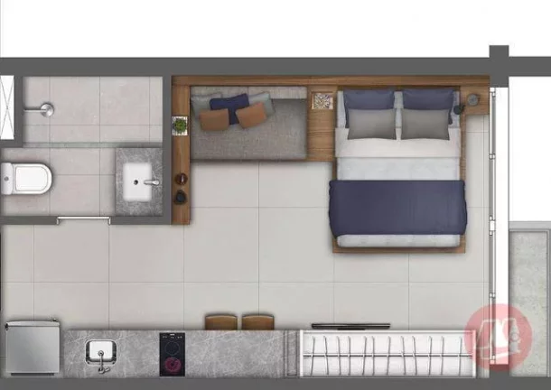 Imagem Loft,no bairro Rio Branco com infraestrutura.