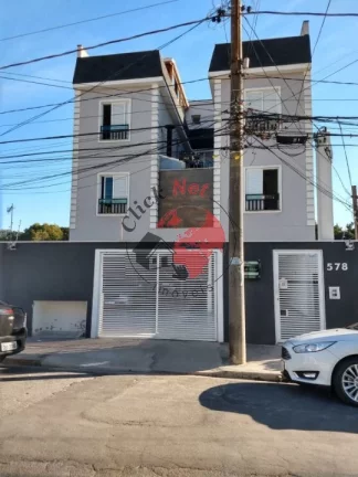 Imagem Apto com 50m², 2 dormitórios, Sala para 2 ambientes, quintal , 1 vaga , Vila Linda , Santo André