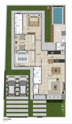 Imagem Casa Unifamiliar em Forquilhas - São José: 100M², 3 Dormitórios, 1 Suíte, 2 Banheiros por R$735k - Venda.