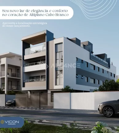 Imagem Apto - 3 Quartos - 1 Suíte - 131,04m² - Altiplano Cabo Branco, João Pessoa/PB