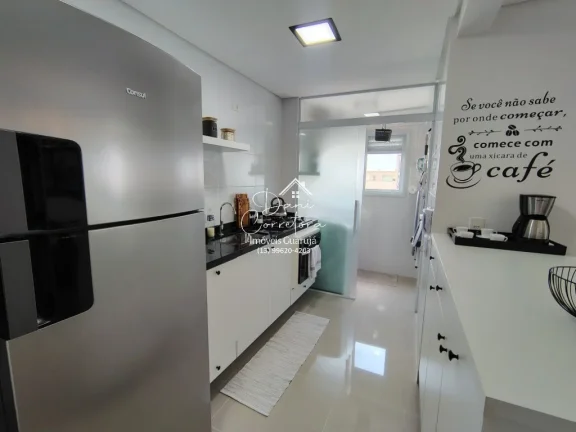 Imagem Apartamento novo com lazer em Guarujá-SP, Pitangueiras: 2 quartos, 1 suíte, 2 salas, 2 banheiros, 1 vaga, 80m². Venha conferir!