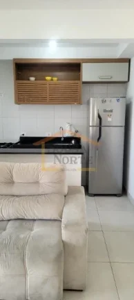 Imagem Apartamento com 57 m², mobiliado, composto por 2 dormitórios, sendo 1 suíte, 2 banheiros, sala co...