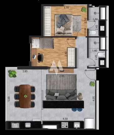Imagem Obras aceleradas - Apartamento de 2 dormitórios sendo 1 suíte em Santos