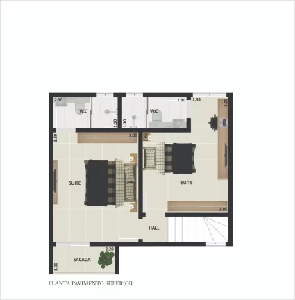 Imagem Sobrado de Condomínio com 2 dorms, 50 metros da Praia, Vila Atlântica, Mongaguá - R$ 347 mil, Cod: 1953