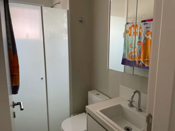 Imagem Apartamento 106 M², 3Q, 1 Suite, 2 banh, lavabo, toda marcenaria, churrasqueira gourmet fechada com ar split, semimobiliado, depósito, área de lazer.