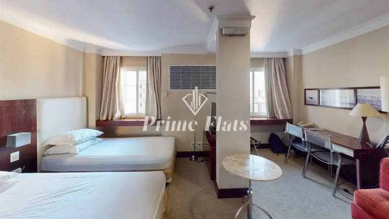 Imagem Flat disponível para locação no Transamérica Prime International Plaza, com 29m², 1 dormitório e 1 vaga