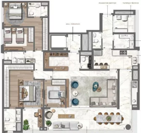 Imagem Le Jardin Cyrela by YOO: Apartamento de Luxo em Pinheiros com 4 Quartos e 2 Suítes - São Paulo-SP.