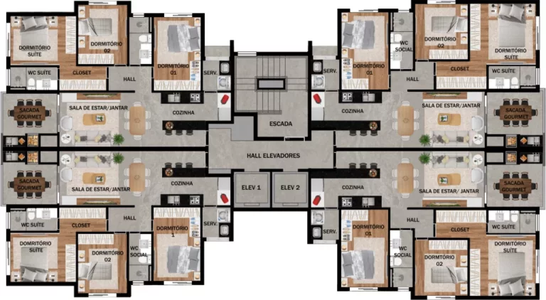 Imagem OAK Curitiba - Apartamento à venda no bairro Boa Vista - Curitiba/PR