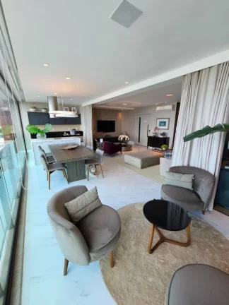 Imagem A 5ª Avenida Imóveis selecionou essa charmosa unidade no D'AZUR Odebrecht | Frente Mar | Torre PLAGE (melhor) | 4 suítes, 242,00 m² | Varanda Gourmet