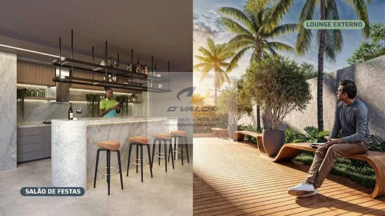 Imagem Vendo Flats de 23 a 68 m², Sala ampla para 03 ambientes, 01 Vaga de Garagem
