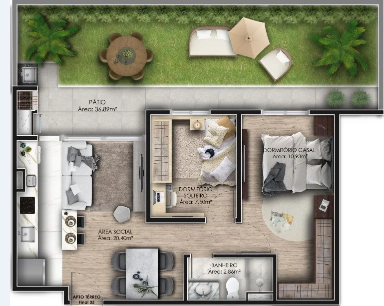 Imagem Apartamento 2 quartos para venda no bairro Nossa Senhora do Rosário em Caxias do Sul