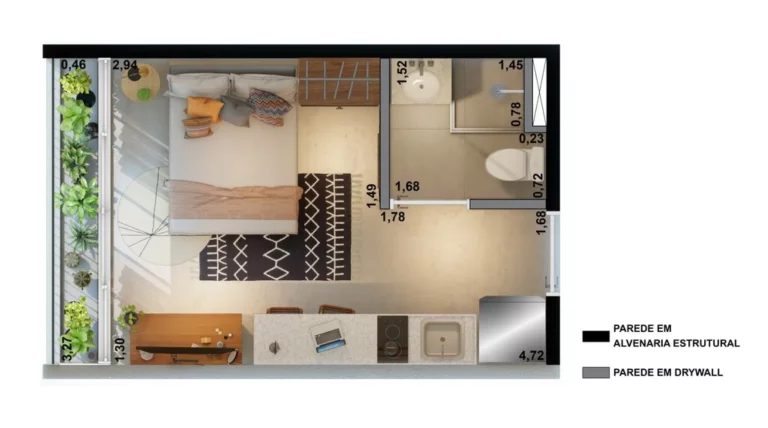 Imagem Apartamento com 1 quarto a venda em Santa Cecília São Paulo SP, comprar Apartamento com 1 dormitório a venda em Santa Cecília São Paulo SP, ap studio