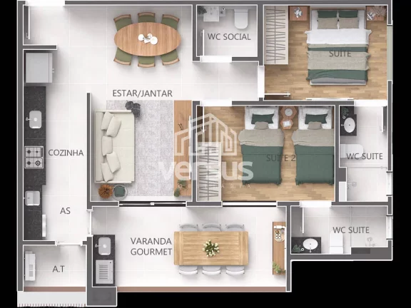 Imagem ENTRADA A PARTIR DE R$39.900,00 -LANÇAMENTO - CAIÇARA - PRAIA GRANDE