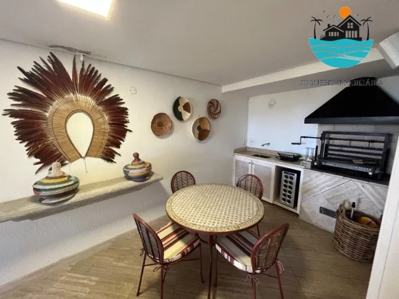 Imagem Casa em condomínio pé na areia c/ vista ao mar para venda e locação em Juquehy com 4 suítes, 10 pes. 201m² de área construída | Juquehy Imobiliária