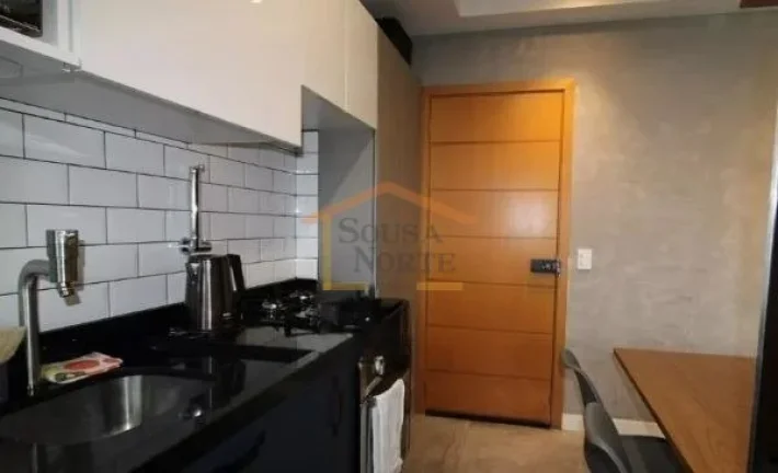 Imagem Apartamento com 42 m², composto por 1 dormitório, 1 banheiro, sala integrada com varanda e área d...