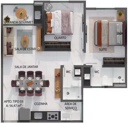 Imagem Apartamento à venda, 56 m² por R$ 405.584,00 - Jardim São Paulo - João Pessoa/PB