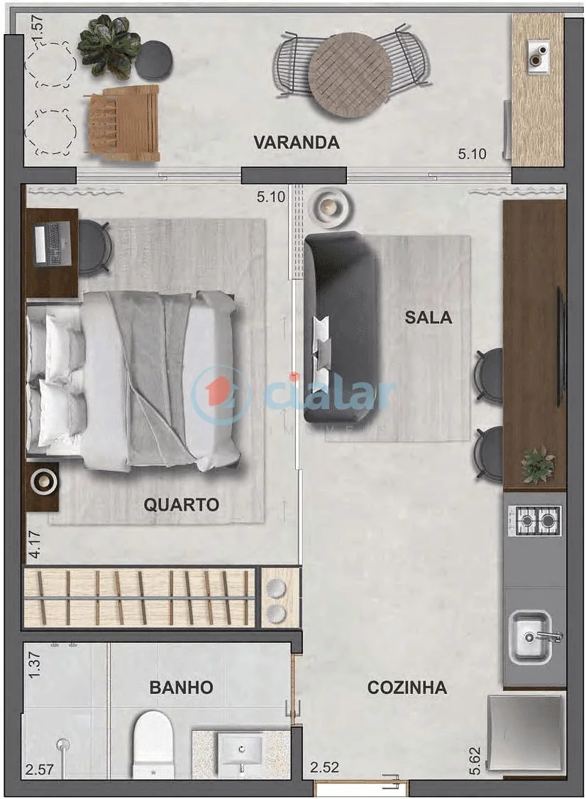 Imagem Studio à venda 1 Quarto 30.16M Gávea Rio de Janeiro - RJ | Soho Gávea
