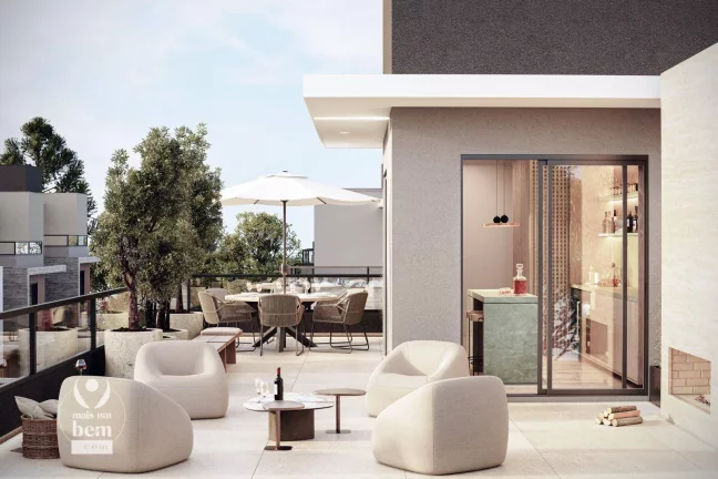 Imagem Casa com 216 m², 3 suítes, lindo quintal gourmet à venda por R$ 1.697.587,55 - Bacacheri - Curitiba/PR