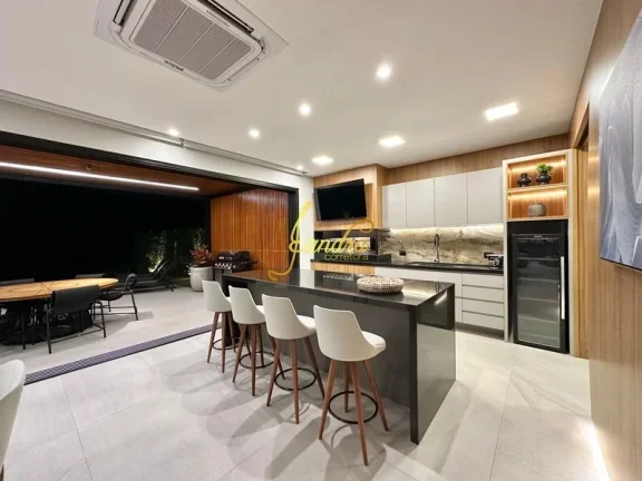 Imagem Sobrado Beira Lago, mobiliado e decorado com 05 suítes sacada/piscina