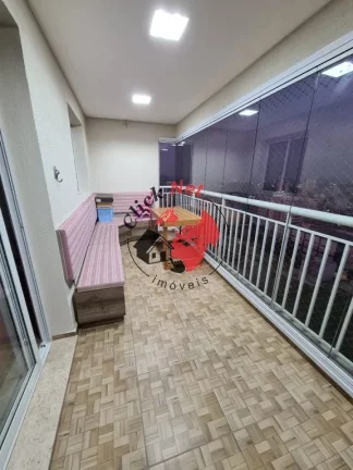 Imagem Apto 104 m², com 3 dorms com móveis planejados, sendo 1 suíte, escritório com móveis planejados, terraço envidraçado vista livre,Centro, São Bernardo do Campo