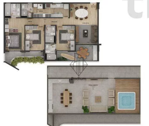 Imagem Cobertura Duplex com varanda/sacada a 294m da praia do Bessa/ Jardim Oceania. – CO0139