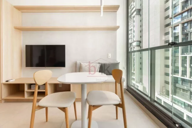 Imagem Studio Novo 29m² com Mezanino Metrô Brooklin (Haus Mitre 370)