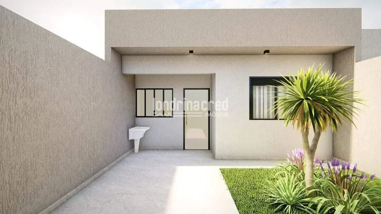 Imagem Casa térrea em construção no Condomínio Morada das Flores – Cambé/PR, 3 dormitórios (1 suíte), 2 banheiros, 1 vaga de garagem, acabamento moderno