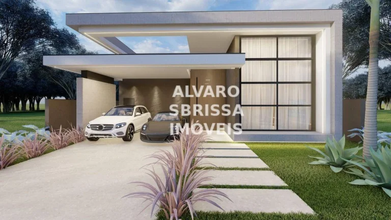 Imagem Belíssima Casa à venda de 236m² com 3 suítes no Condomínio Bandeirantes em Salto SP.