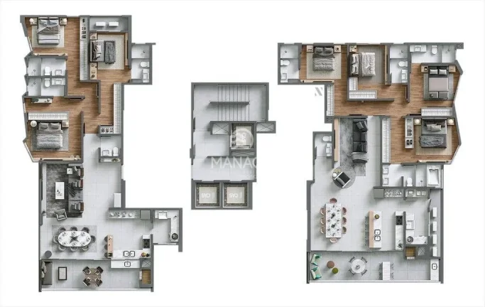 Imagem Apartamentos 3 - 4 Quartos/Suites - frente ao mar- centro Balneário Piçarras - Horizon - SC