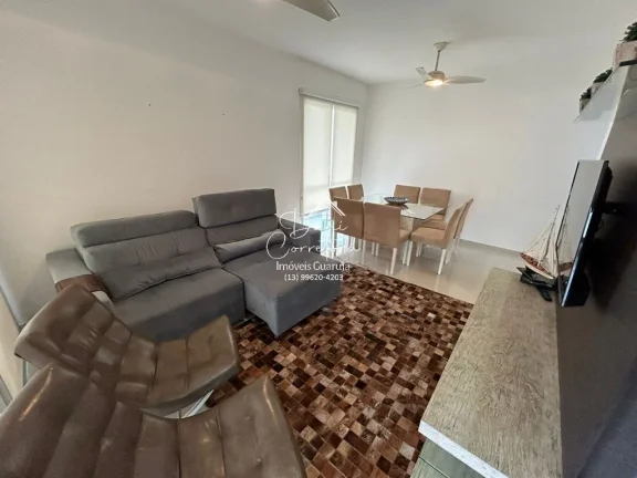 Imagem Imperdível oportunidade: Apartamento à venda em Guarujá-SP, Vila Alzira! 3 quartos, 1 suíte, 2 salas, 2 banheiros, 2 vagas, 129m²!