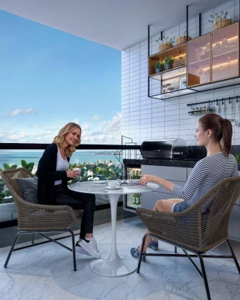 Imagem Apartamentos com varanda / sacada gourmet à 270m do Parque Linear Parahyba 2 no bairro do Jardim Oceania / Bessa - AP2410