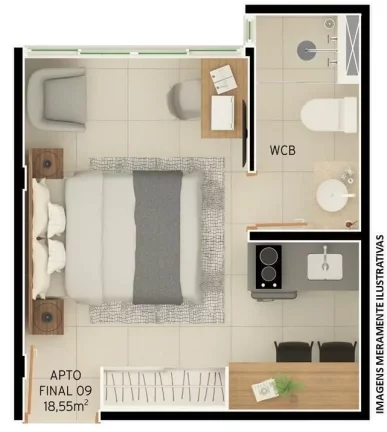 Imagem Flat com 1 dormitório à venda, 19 m² por R$ 335.000,00 - Intermares - Cabedelo/PB Imagem Flat com 1 dormitório à venda, 19 m² por R$ 335.000,00 - Intermares - Cabedelo/PB