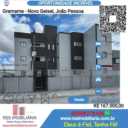 Apartamento à venda no Novo Geisel-Gramame em João Pessoa/PB