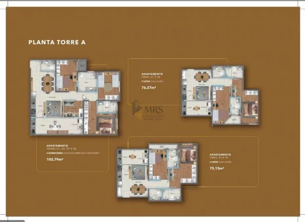Imagem Apartamentos 102mt 3 dormitórios 1 suíte
