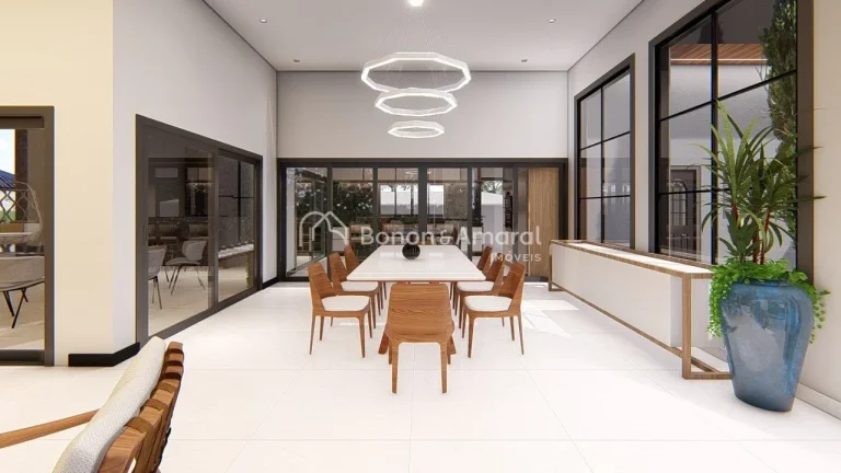 Imagem Casa em construção com sala com pé direito duplo, cozinha, churrasqueira fechada e coberta integr...