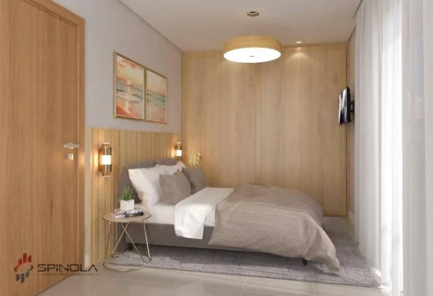 Imagem Apartamento com 1 dormitório à venda, 40 m² por R$ 305.900,00 - Vila Guilhermina - Praia Grande/SP