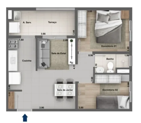 Imagem Cidade Jaguaré - Vila Mackenzie, para uma nova vida no Jaguaré. Apartamento com 2 dormitórios, op...