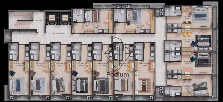 Imagem Flats térreo com área privativa e excelente localização a 250m da praia de Tambaú - FL0406