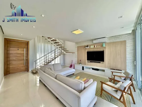 Imagem Casa 3 suítes, moderna e integrada. Escritório, lareira, piscina e gourmet!