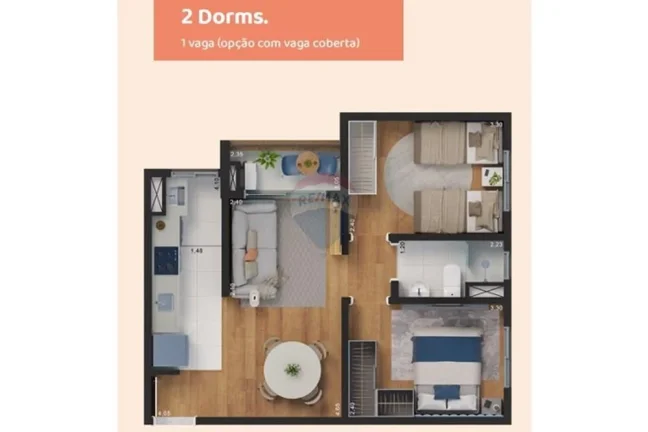 Imagem Apartamento na Planta 2 Quartos 1 suíte Sorocaba - Parque Santa Isabel
