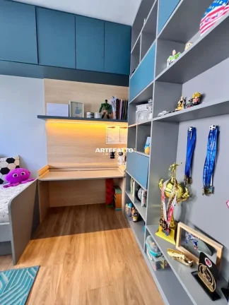 Imagem Apartamento com ar condicionado e móveis planejados,3 dormitórios(1 suite)2vagas