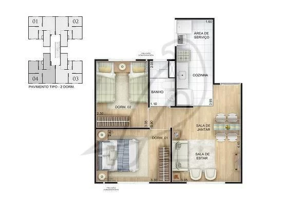 Imagem Vendo Ap 2 quartos, 42m2, Mussurunga, Salvador-Ba