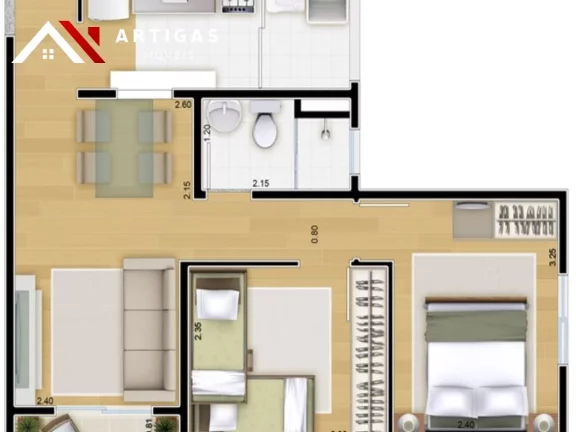 Imagem Apartamento Novo á venda no Parque São Lucas 45 m² 2 dormitórios 1 vaga