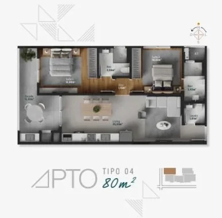 Imagem Apartamento de 2 suítes, entrega para 2026 localizado no Bairro Gravatá, em Navegantes - Adriano Carpes Imóveis vende