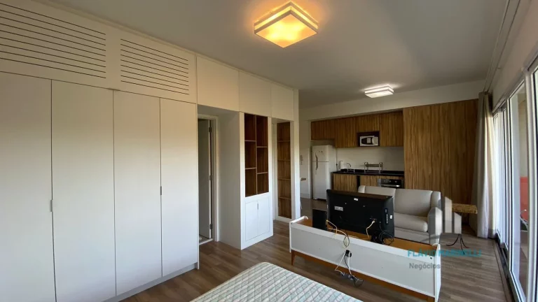 Imagem Trix Tamboré Lindo Studio MOBILIADO de 50 metros com 1 Vaga de Garagem